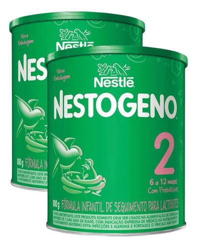 Kit Nestogeno 2 Nestlé (2 Latas De 800g)