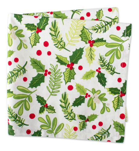 Juego De Servilletas Decorativas 50 X 50 Cm Vegetación Navid
