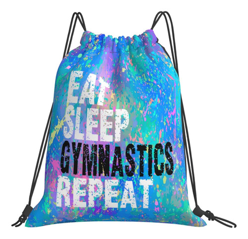 Bols0s De Cordón Foratio Eat Sleep Gimnasia Repetir Mochila