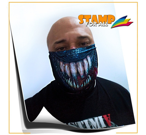 Bandana Balaclava Dentes Lingua Ciclismo Metal 01