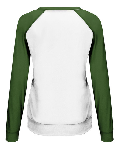 A Playera De Manga Raglán De Color Con Cuello Redondo Y
