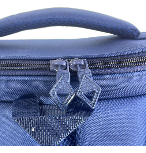 Mochila Infantil Grande Para Passeio-escola Azul Desenho Do Tecido Liso