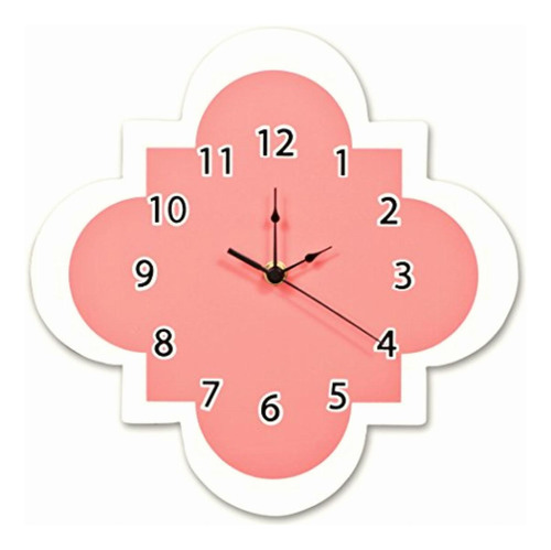 Trend Lab Quatrefoil - Reloj De Pared, Color Coral