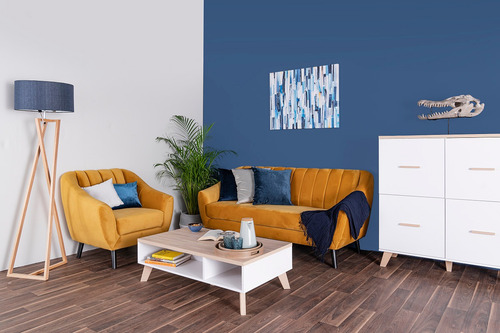 Love Seat Rosie Mostaza Këssa Muebles