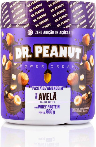 Pasta De Amendoim Com Whey Isolado 600g - Dr Peanut Sabor Chococo