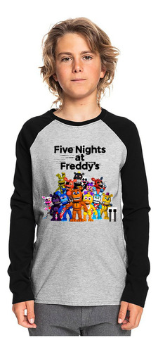 Polera Raglan Diseño Five Nights At Freddy's Dtf Cod 003