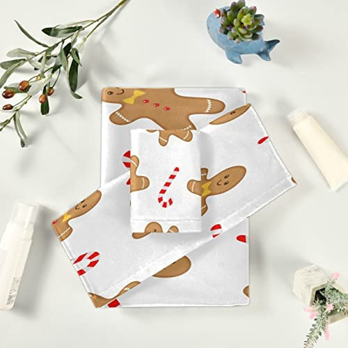 Lindo Juego De Toallas De Baño De Hombre De Pan De Jengibre