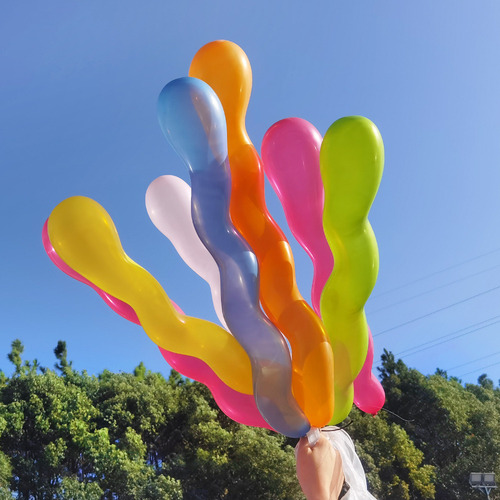 Dp 100 Unidades De Globos De Látex Espiral Larga Con