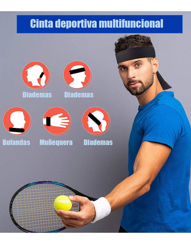Para De Banda Deportiva Diadema Cabello Fitness Elástica