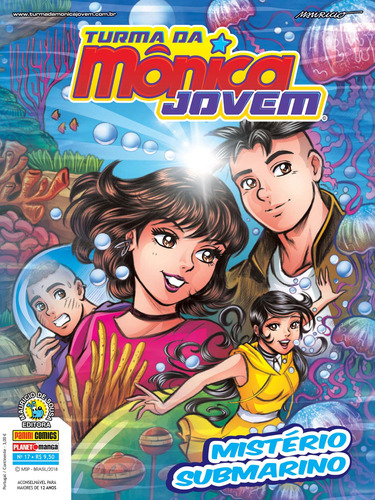 Turma da Mônica Jovem - Volume 17 (Série 2): Mistério Submarino, de Mauricio de Sousa. Editora Panini Brasil LTDA, capa mole em português, 2018