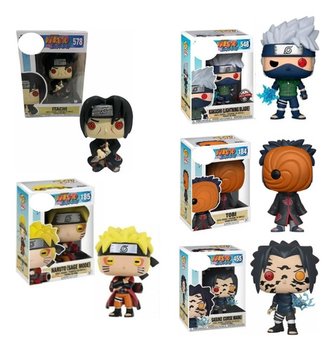 Muñeco Pop Naruto Sasuke Kakashi Itachi Shipuden Caja