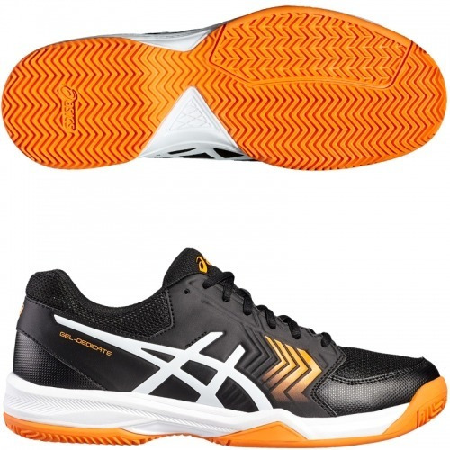 Tênis Asics Gel Dedicate 5 Clay Preto E Laranja