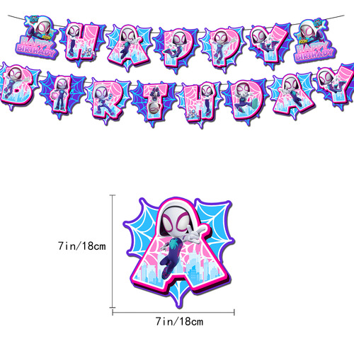 Globos De Cumpleaños Decoración Spider Gwen Fiesta Temática