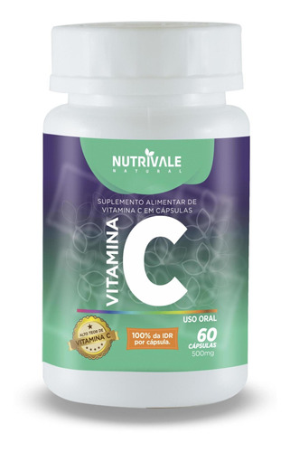 Vitamina C 60 Cápsulas 500mg Nutrivale