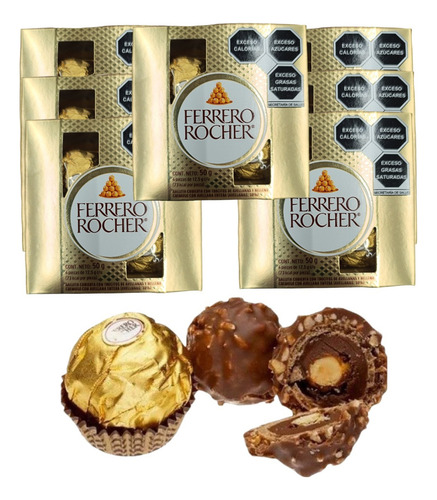 Chocolate Ferrero Rocher 3caja 4p C/u 12p Galleta Avellana E