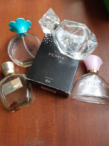 Lote De 4 Frascos De Perfumes Vacíos Usados Para Coleccionar