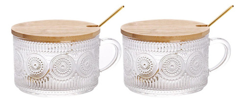 2x Taza De Agua De Vidrio, Vasos Para Beber, Cristalería B