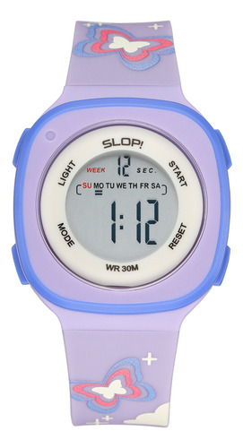 Reloj Infantil Slop Para Niña Sw2207lk4 Morado