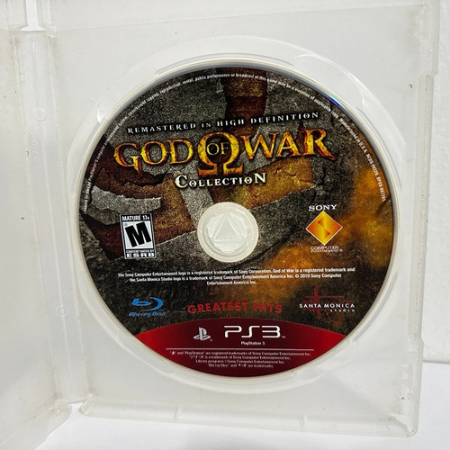 God Of War Collection Ps3 Físico Sin Caratula 