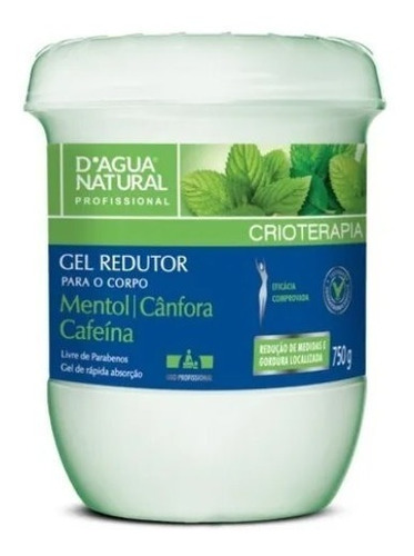 Imagem 1 de 3 de Gel Redutor C/ Cafeína 750 Gr Dagua Natural