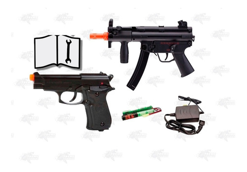 Marcadora Airsoft Electrica Hk Mp5 K Beretta 84fs Bbs Xtreme