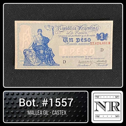Argentina - 1 $ Caja Conversión - Año 1927 - Bot. #1557 - D