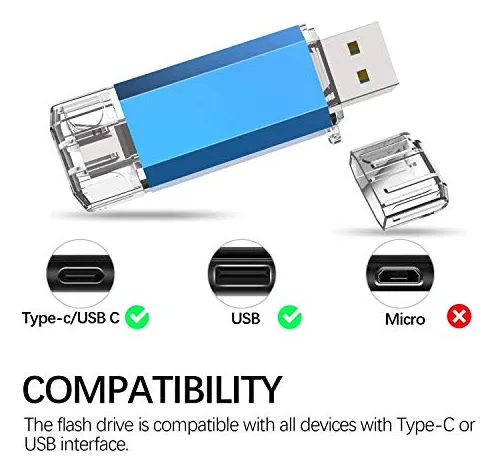 Unidad Flash Otg Topesel De 128 Gb, Usb C, Tipo Usb 3.0