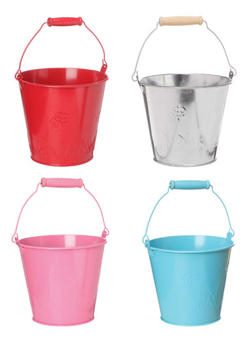 Cubo De Juguete De Hierro Portátil French Pail, 4 Unidades