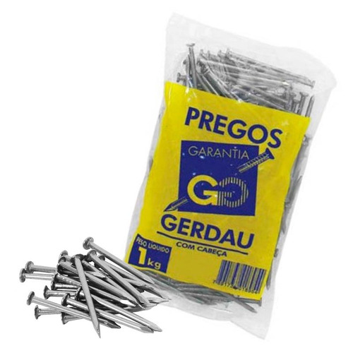 Imagem 1 de 2 de Prego 17x21 Galvanizado 20kg Gerdau