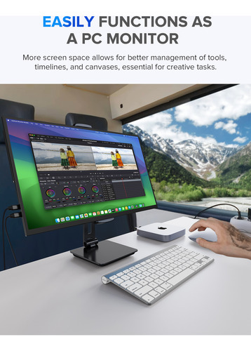 Monitor Portátil Uperfect Umax 22 Polegadas 2k Para Notebook