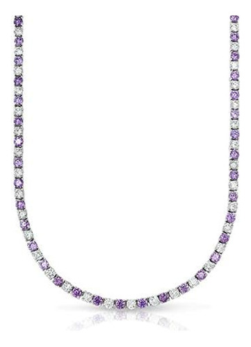 Verona Jewelers Collar De Tenis De Color Chapado Para Mujer,