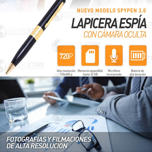 Camara Espia Oculta En Lapicera Mini Seguridad Vigilancia