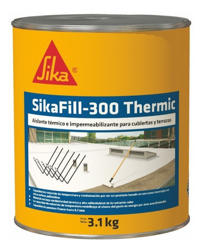 Sikafill 300 Thermic Membrana Líquida Para Cubierta Terraza