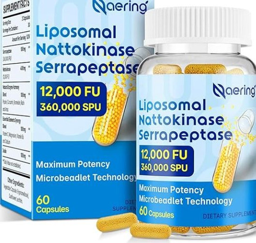 Liposomal Nattookinase Serrapeptase X 60 Capsulas - Naering Sabor Sin Sabor