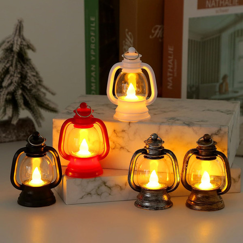 Ljqizn 12 Piezas Mini Linternas Decorativas Con Vela Led Par