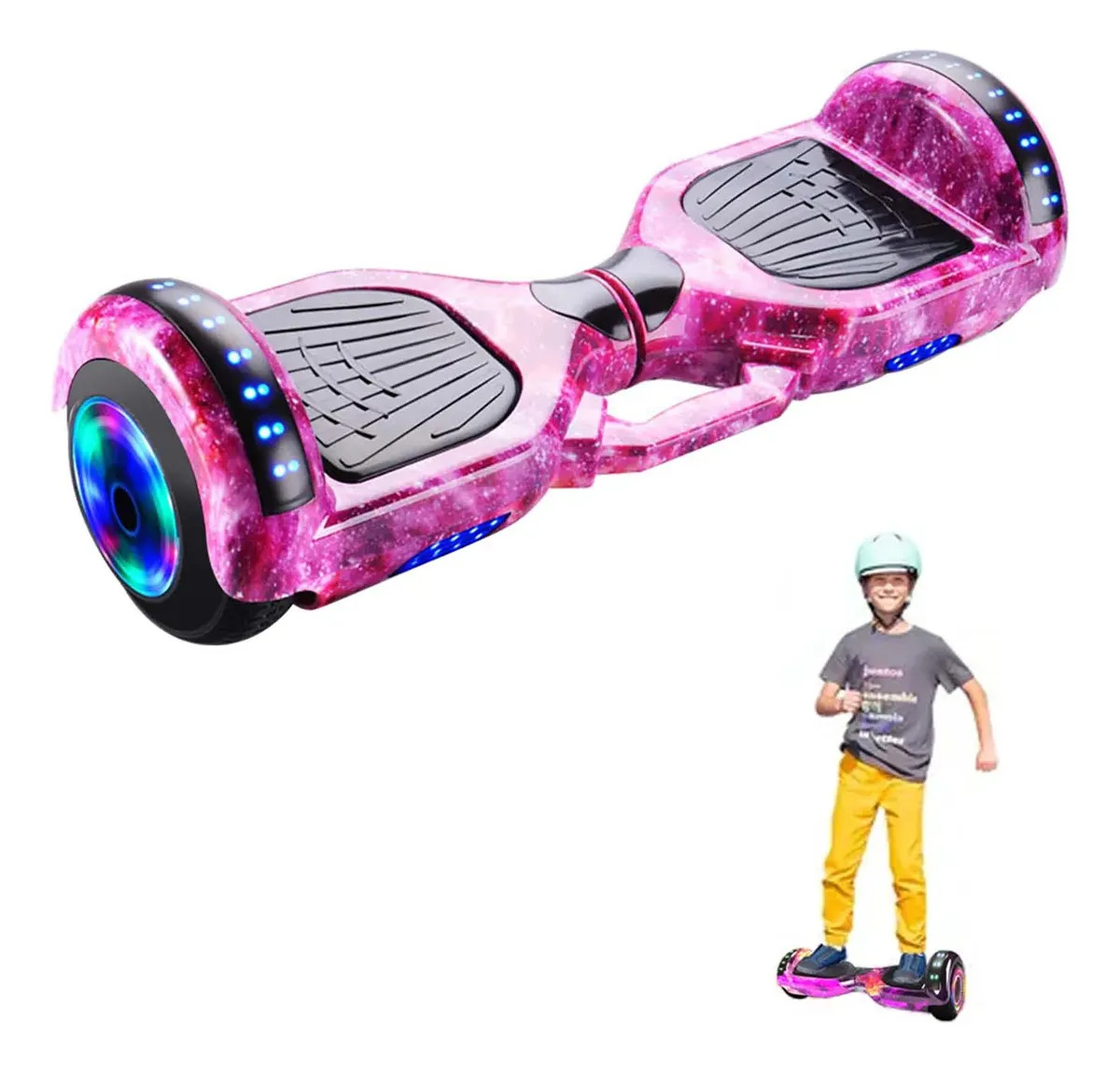 Hoverboard Skate Elétrico 6.5 Polegadas Com Led E Bluetooth