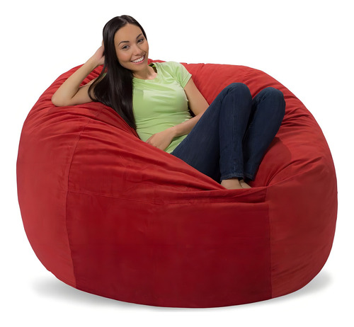 Puff Gigante Redondo Em Suede 1 M Com Enchimento Sala Quarto