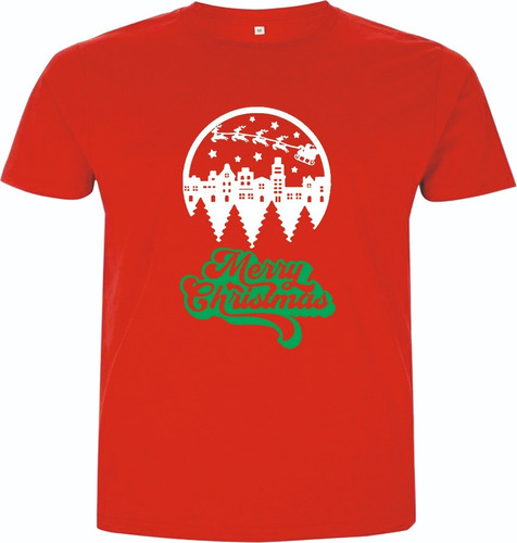 Camisetas Navideñas Luna Navidad Hombre Dama Y Niños