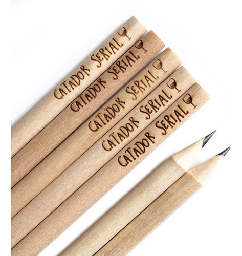 50 Lapices De Madera Grabados Personalizados Marca Souvenir