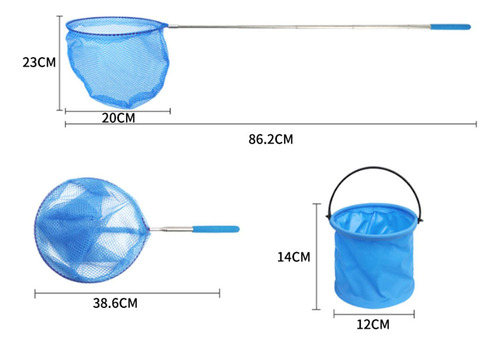 ~ Red De Pesca Retráctil For Niños Con Sistema De Captura Y