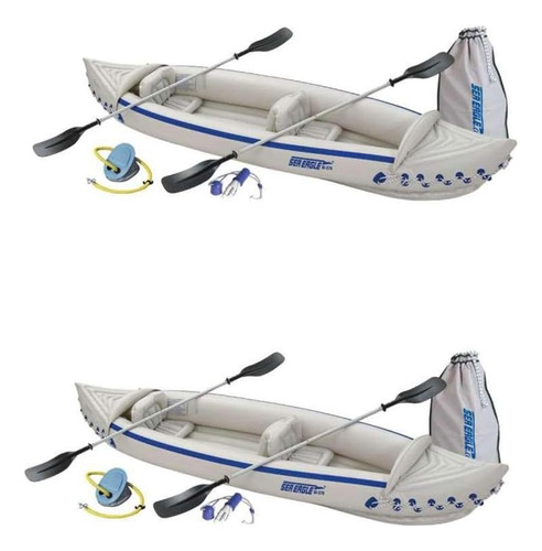 370 Deluxe - Kayak Y Palas Inflables Para 2 Personas (2 Unid