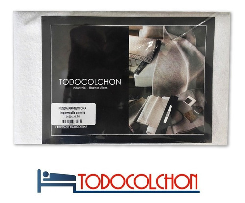 Imagen 2 de 8 de Funda Almohada Impermeable Toalla Y Pvc Con Cierre Algodon