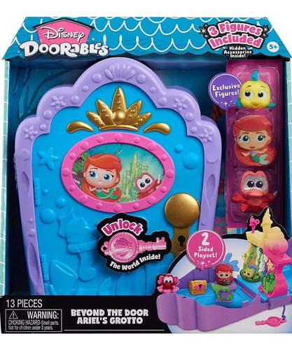 Muñecos Disney Doorables Ariel  La Sirenita + Gruta Play Set