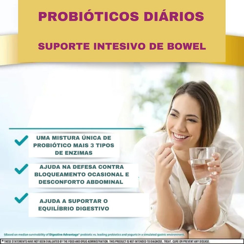 Imagem 5 de 8 de Digestive Advantage 96 Cap Enzima Para Intolerância Lactose
