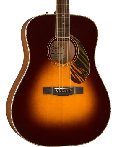 Guitarra acústica Fender Po-220e 0970350303 Orchestra com caixa cor laranja
