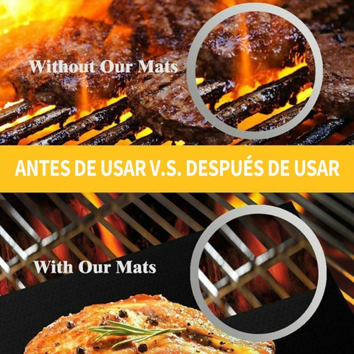 Kit 6 Tapete De Teflon Para Asar Carne Bbq Grill