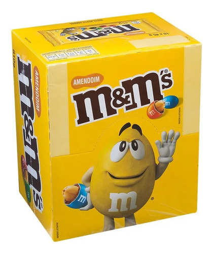 Confeito M&m's Chocolate Amendoim 45g Mars 18 Unid 18x45g Mm
