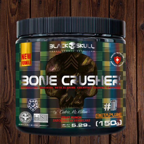 Pre Treino Bone Crusher 150g Frutas Vermelhas Com Betalanina