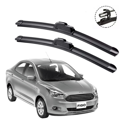 2 Plumas Limpiaparabrisas Reluvsa Ford Figo 2016-2017