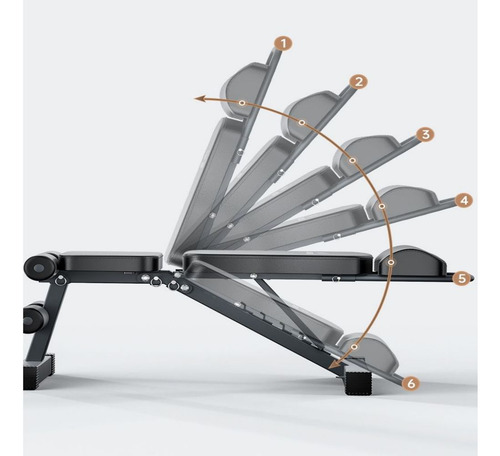 Banca Abdominal Reclinable Multiuso Ajustable Plegable